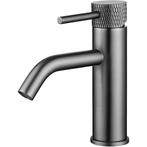 Wiesbaden Ribbd Wastafelkraan met Coldstart - Gunmetal, Doe-het-zelf en Verbouw, Sanitair, Ophalen of Verzenden, Nieuw