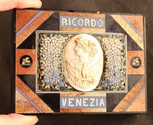 Grand Tour met micro mozaïek - Presse-papier - Glas, Steen, Antiek en Kunst, Antiek | Overige Antiek