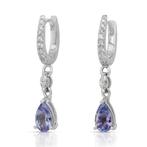 Oorbellen - 18 karaat Witgoud - 3.14ct. tw. Tanzaniet -, Sieraden, Tassen en Uiterlijk, Oorbellen, Nieuw
