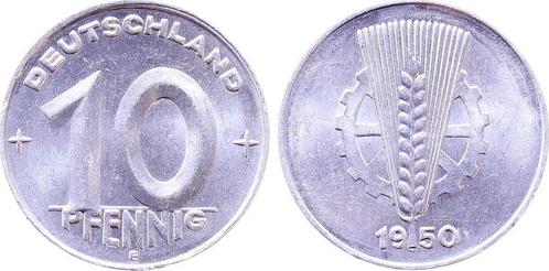 Duitsland 10 Pfennig Ddr 1950 E bfr unsauberer Rand J1503..., Postzegels en Munten, Munten | Europa | Niet-Euromunten, Verzenden