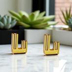 Hübsch - Lotte Knudsen - Vaas (2) - Duo vaas - Geel -