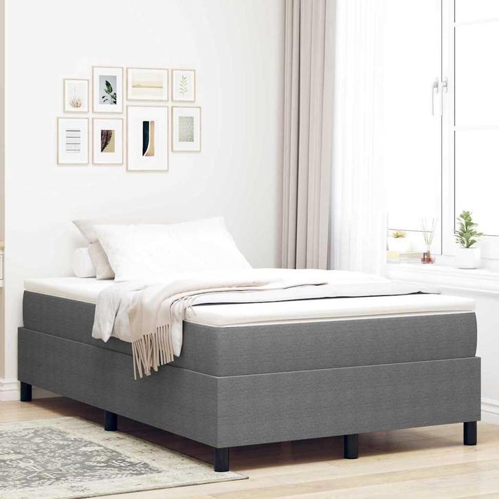 vidaXL Platform bedframe Lichtgrijs 120 x 200 cm Stof, Huis en Inrichting, Slaapkamer | Bedden, Nieuw, Stof, Verzenden