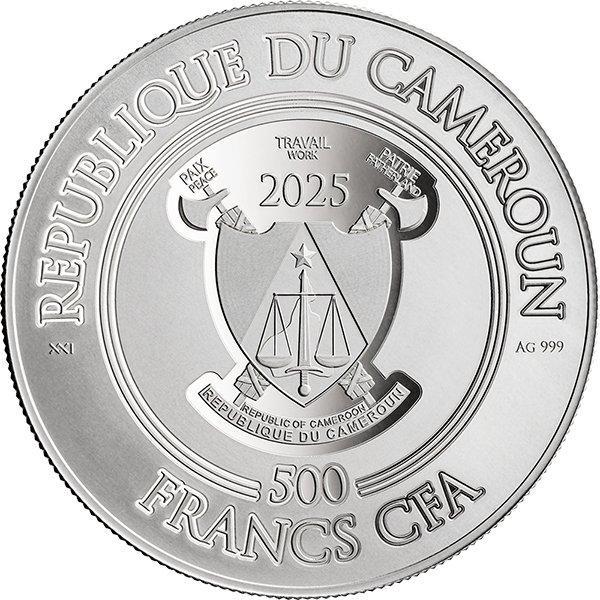 Kameroen. 500 Francs 2025 Santa Claus 1/2 oz Proof-like, Postzegels en Munten, Munten | Europa | Niet-Euromunten