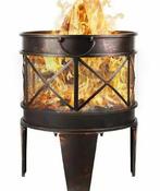 58x45cm Vuurmand antiek roestlook BBQ tuinhaard vonkbesch., Tuin en Terras, Verzenden, Nieuw