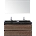 Dante Badmeubelset 120 cm - Tabacco - Wastafel Hardsteen Wit, Ophalen of Verzenden, Nieuw