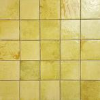 Wandtegel menorca lime geel groen glans vintage craquele, Nieuw, Ophalen of Verzenden, 10 m² of meer, Wandtegels