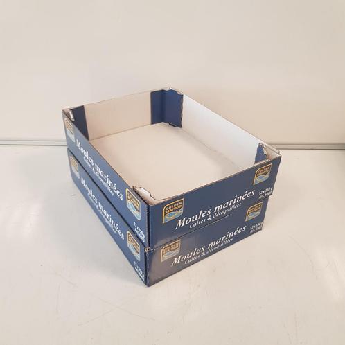 Kartonnen vouw tray/bakje bedrukt, stapelbaar,, Doe-het-zelf en Verbouw, Kratten en Dozen, Bak of Kist, Nieuw, Ophalen of Verzenden