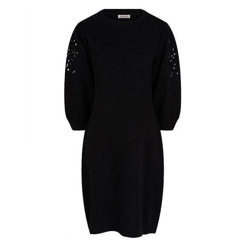 -30% Esqualo  Esqualo Jurk f23-07518 black  maat L, Kleding | Dames, Jurken, Zwart, Nieuw, Verzenden