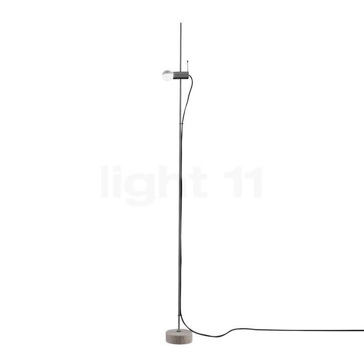 Oluce Agnoli Vloerlamp, nikkel gesatineerd (Staande lampen), Huis en Inrichting, Lampen | Vloerlampen, Nieuw, Verzenden