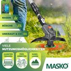 MASKO® Grastrimmer op accu - Bosmaaier - Grijs, Verzenden, Zo goed als nieuw