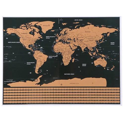 Malatec Scratch Map Deluxe Edition – Krasbare Wereldkaart, Huis en Inrichting, Woonaccessoires | Overige, Ophalen of Verzenden