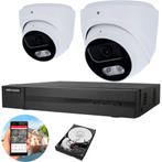 Set met 2x 4 MP AI turret cameras en Hikvision 8 MP NVR, Verzenden, Nieuw
