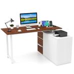 LIVSK Hoekbureau met Archiefkast - Omkeerbaar L-vormig - Ing, Verzenden, Nieuw