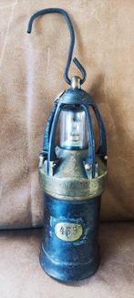 Lamp - Elektrische mijnwerkerslamp - Koper, staal en messing