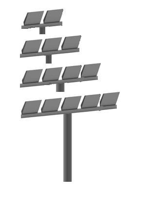 stalen lichtmast uithouder voor led schijnwerpers 2 voudig t beschikbaar voor biedingen