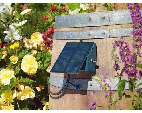 Irrigatie systeem op zonne energie | Solar irrigatiesysteem, Tuin en Terras, Regentonnen, Nieuw, Met kraantje, Met pomp, Kunststof