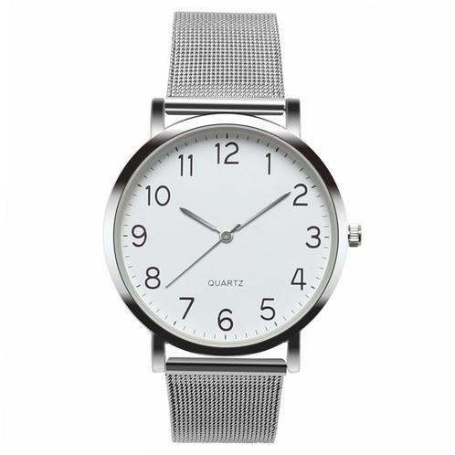 Fako® - Horloge - Mesh - Staal - Ø 40mm - Zilverkleurig, Sieraden, Tassen en Uiterlijk, Horloges | Dames, Verzenden