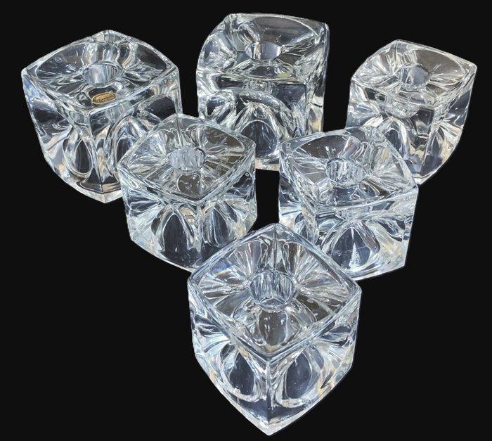 Sklo Union - Rudolf Jurnickl - Kaarsenhouder - kristalglas -, Antiek en Kunst, Kunst | Designobjecten