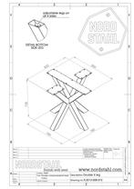 Stalen onderstel tafel - Double X leg - Nordstahl, Huis en Inrichting, Tafelonderdelen, Verzenden, Nieuw