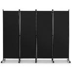 LIVSK Ruimteverdeler op Wieltjes - 4 Panelen - Hoogwaardig M, Verzenden, Nieuw