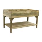 Verhoogde Moestuinbak met Worteldoek Grenen 150 x 80 cm, Verzenden, Nieuw, 30 tot 60 cm, Tuin