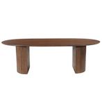 Mangohouten Eettafel Maeve 220x100 cm Walnoot, Huis en Inrichting, Tafels | Eettafels, Verzenden, Nieuw, Industriële meubels, Overige vormen