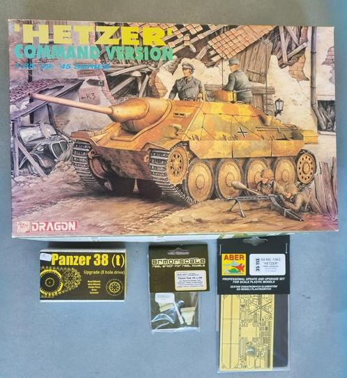 Dragon 6060 Hetzer 1:35 + 3 opties, Hobby en Vrije tijd, Modelbouw | Auto's en Voertuigen, Verzenden