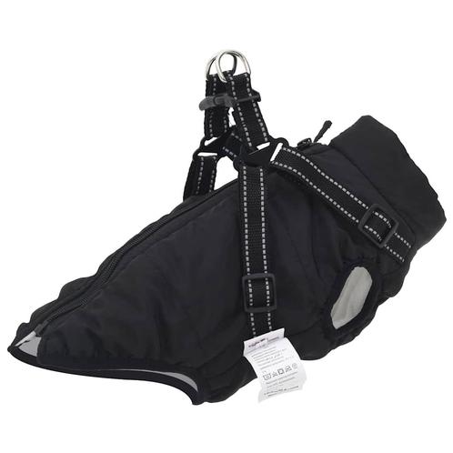 vidaXL Hondenjas met harnas waterdicht reflecterend zwart, Dieren en Toebehoren, Honden-accessoires, Nieuw, Verzenden