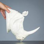 Figuur - Decoratieve witte neushoorn als muurhanger -, Antiek en Kunst