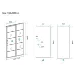 BWS Nisdeur INDUS met Vast Paneel 110x200 cm 8 mm NANO Glas, Ophalen of Verzenden, Nieuw