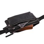 Landley Leren Heuptas met 3 ritsen Unisex Fanny Pack Zwart, Sieraden, Tassen en Uiterlijk, Tassen | Schoudertassen, Overige merken