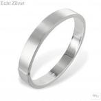 Zilveren zijdemat ovale slavenarmband 64x56 10.5mm breed