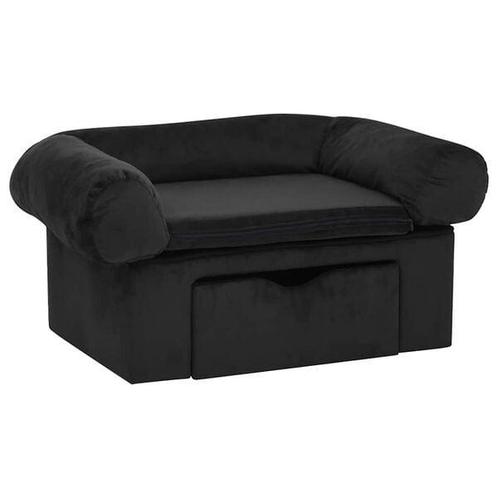 Pluche Hondenbank - Zwart | Retourdeal | Super Koop!, Dieren en Toebehoren, Hondenmanden, Nieuw, Pluche, Ophalen of Verzenden