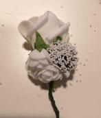 Corsage Roos Wit CPR182 -B Maatwerk corsage, Hobby en Vrije tijd, Ophalen of Verzenden, Nieuw