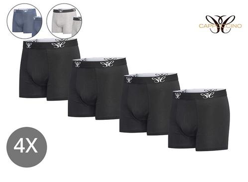 4 Cappuccino herenboxers -Zwart-XXL, Kleding | Heren, Ondergoed, Verzenden
