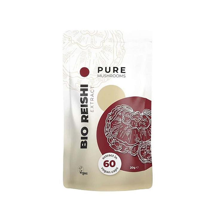 Pure Mushrooms Reishi paddenstoelen Bio – 60 capsules, Sport en Fitness, Gezondheidsproducten en Wellness, Nieuw, Verzenden
