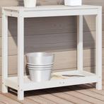 vidaXL Oppottafel met schap 82,5x35x75 cm massief grenenhout, Verzenden, Nieuw