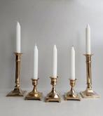 Kandelaar (5) - Messing - 5 vintage kandelaars