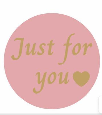 Cadeaustickers Just for You Roze beschikbaar voor biedingen