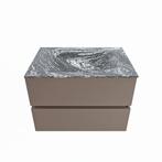 MONDIAZ VICA-DLUX 70cm badmeubel onderkast Smoke 2 lades., Ophalen of Verzenden, Nieuw, Bad
