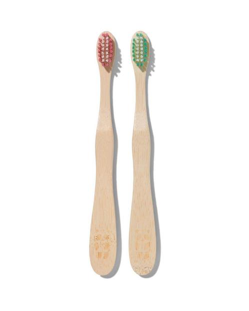 HEMA Kinder tandenborstels bamboe - 2 stuks, Sieraden, Tassen en Uiterlijk, Uiterlijk | Mondverzorging, Nieuw, Verzenden