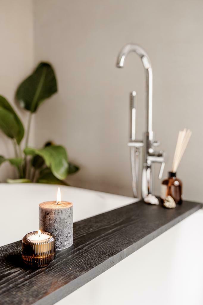 Luxe badplank zwart - Massief eikenhout 80 cm - Nieuw!, Huis en Inrichting, Badkamer | Badtextiel en Accessoires, Overige typen