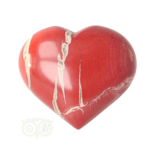 Rode Jaspis ( Puffy ) hart 4 cm  Nr 10  - 4 cm - 41 gram, Sieraden, Tassen en Uiterlijk, Edelstenen, Nieuw, Verzenden