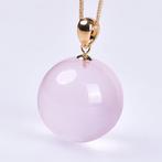 Halsketting met hanger - rozenkwarts - ALGT-gecertificeerd -