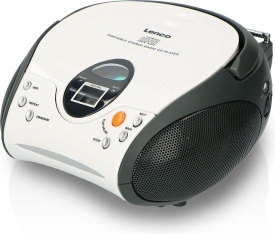 Draagbare radio CD speler met AUX-uitgang - Wit Lenco SCD-24, Audio, Tv en Foto, Radio's, Nieuw, Verzenden