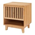Nachtkast Ypäjä bamboe 50x42x39 cm naturel [en.casa], Huis en Inrichting, Tafels | Bijzettafels, Verzenden, Nieuw