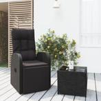 vidaXL 2-delige Loungeset poly rattan en staal zwart, Verzenden, Nieuw, Rotan, Loungeset