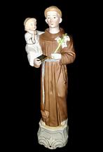 Beeldje - Hl Antonius van Padua met Kind - 37,9 cm -, Antiek en Kunst