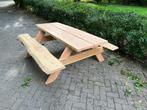 Boomstam Picknickbank, Picknicktafel op maat gemaakt, Nieuw, Rechthoekig, Hout