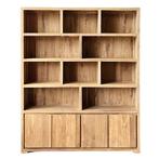 Moderne boekenkast | 180cm breed | 220cm hoog | massief hout, 200 cm of meer, 150 tot 200 cm, Teakhout, Nieuw